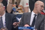 NBA总裁亚当·萧华现身猛龙主场 观战骑士VS猛龙的G4